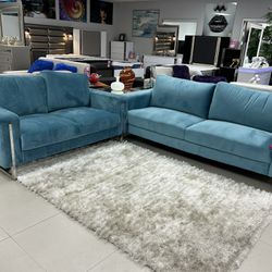 MODERN STATIONARY SOFA & LOVESEAT LIVING ROOM SET LIMITED STOCK OFFER ENDS 05/10 STORE CLOSING !!!!
