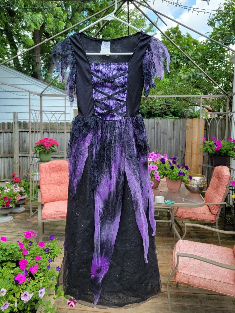 Witch Dress Halloween Costume Girls M 8-10