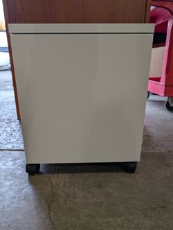 Mobile Grey Metal Storage Cabinet