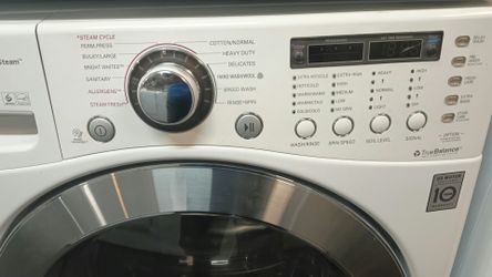 LG TrueSteam Washer & Dryer Set – Front Load, White