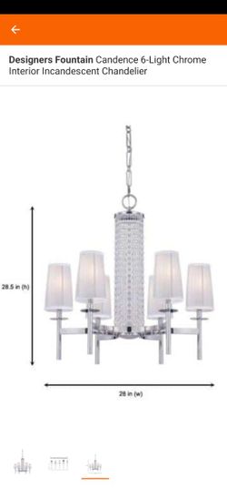 Designers Fountain Candence 6-Light Chrome Interior Incandescent Chandelier