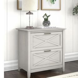💥💥BlowOut Sale💥 Bush Furniture Key West Lateral File Cabinet, 2 Drawer, Linen White Oak
