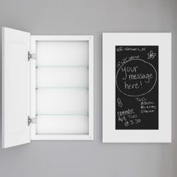 Large Medicine Cabinet No Mirror, Recessed, Hidden in Wall Niche, Without Mirror, Chalkboard, Concealed, Built in, Between Stud Shelf Insert