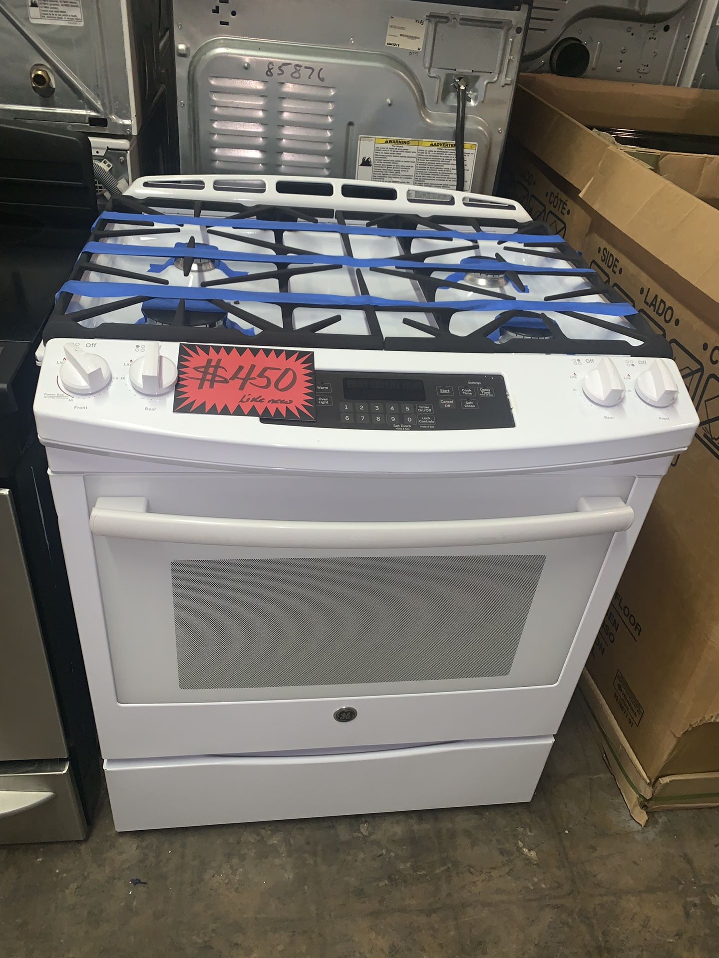GE slidein gas range like new, with 4 months warranty for Sale in