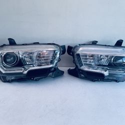 2016-2019 TOYOTA TACOMA LEFT AND RIGHT SIDE HEADLIGHT HALOGEN WITH LED OEM