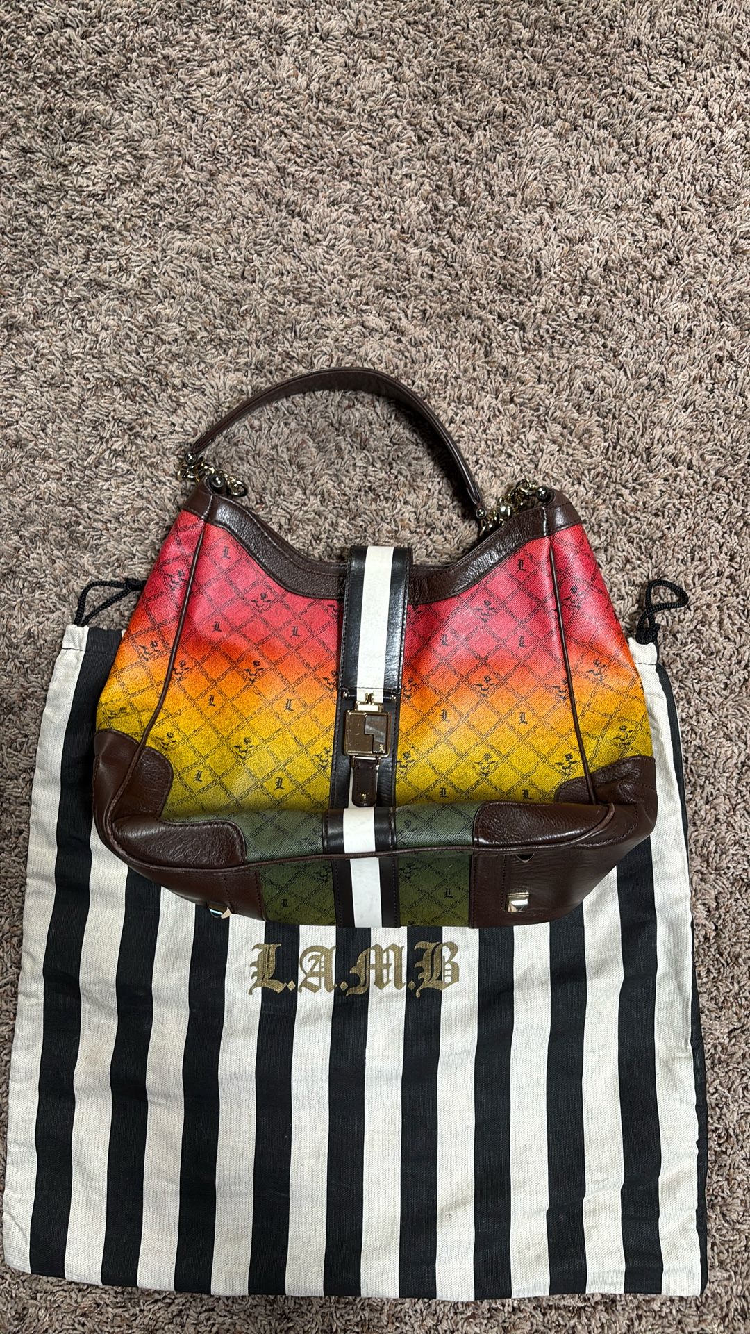 L.A.M.B leather purse