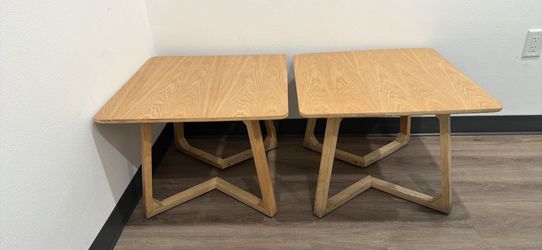 Light wood side tables