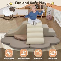 Soft Foam Block Play Structures Climbers for Child Development, 6-Piece Baby Foam Climbing Foam, Climbing Crawling Toys Soft Foam Blocks Activity Play