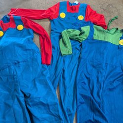 Mario & Luigi Costumes Small & Med