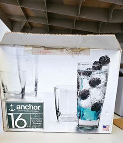 13 Anchor hocking company Square glass cup
