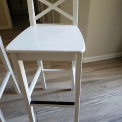 One Bar Stool White 29"