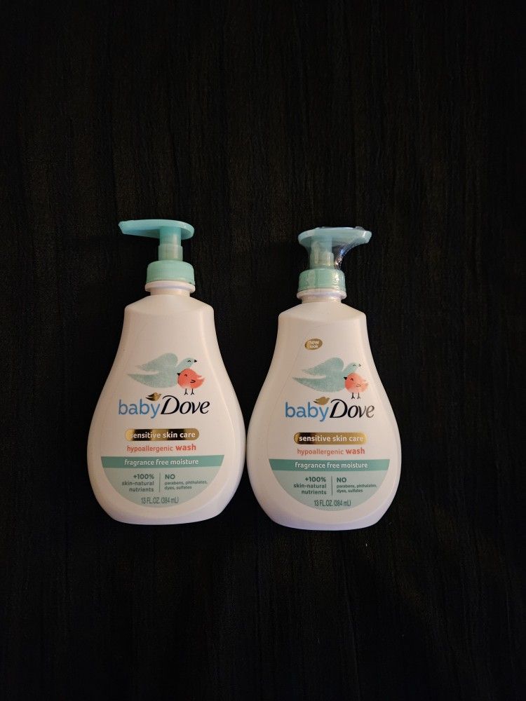 $8 For Both - Dove Baby Sensitive Skin Care Hypoallergenic Wash 13oz