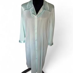 Vintage Vanity Fair Women's Light Blue Night Gown Size Large