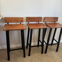 Sturdy Wooden Kitchen Stools