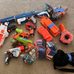 Nerf Guns, Darts, holsters etc 