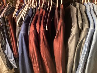 Various Men’s Suits 3 Piece Vest/ Slacks & Coat. $30.00 Each I am also Selling Nice Dress Shirts for $5.00