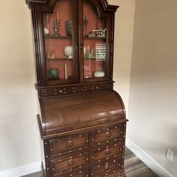 Vintage Roll-top Secretary Desk