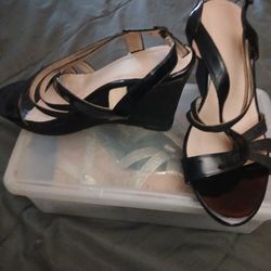 Size 9 Black Wedges 
