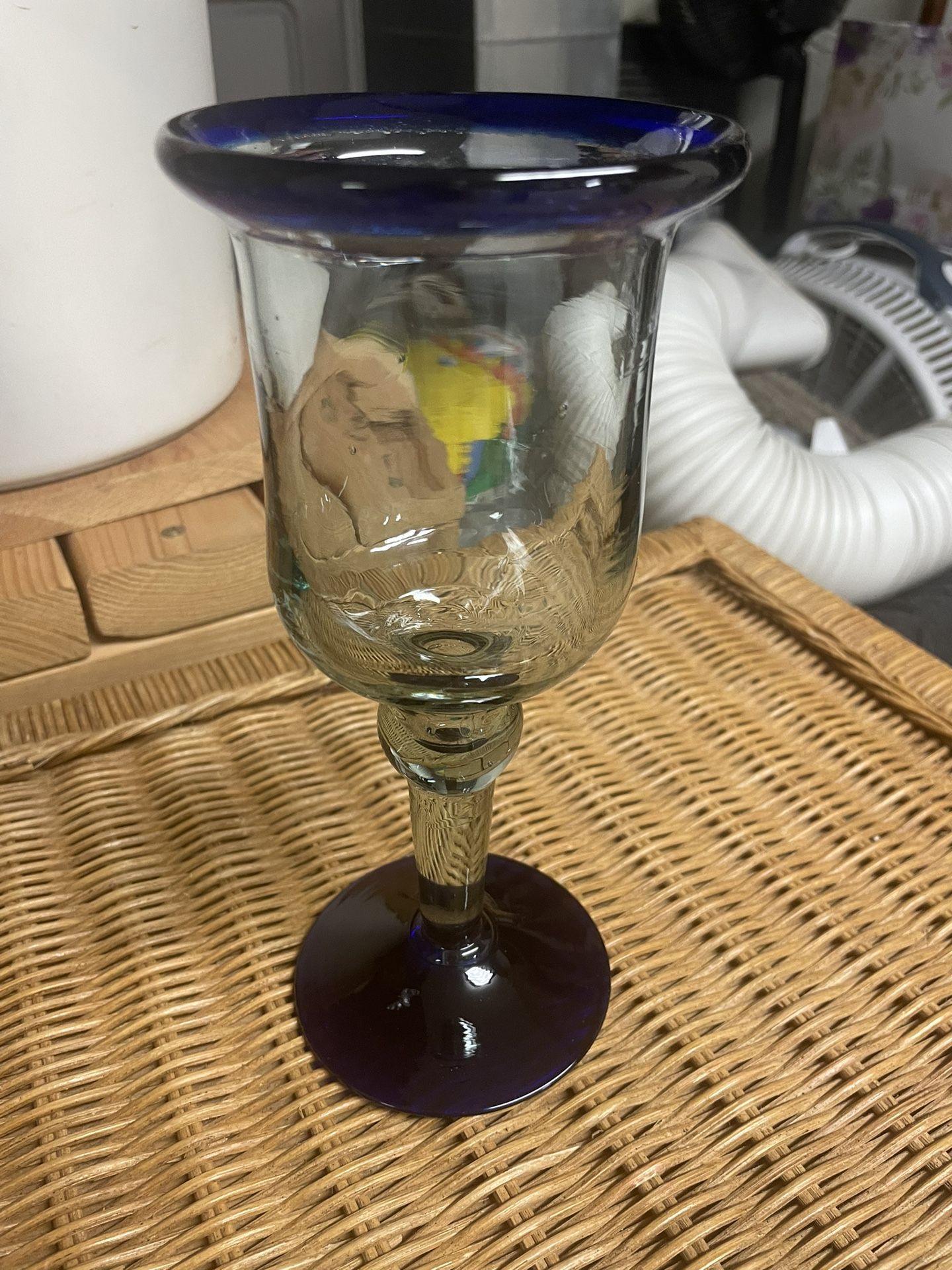Wine Glasses, Cobalt Blue Rocco