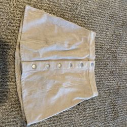 Express Beige Suede Skirt
