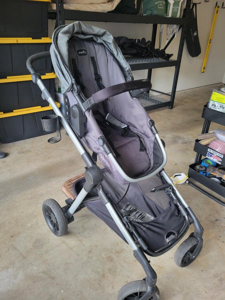 Evenflo Double Stroller W/ Skateboard