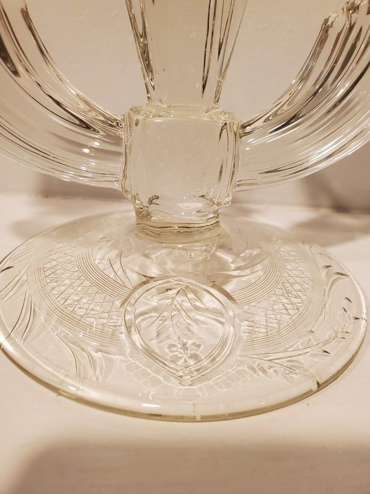 Antique Candelabra Etched.