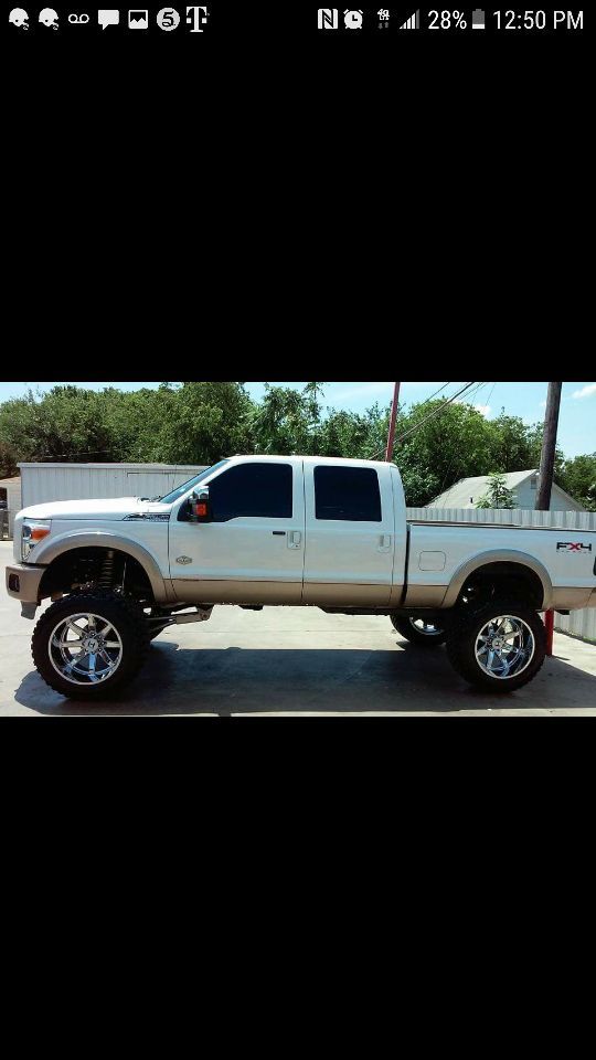 24x14 hostile wheels on 40s and 11" lift
