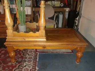 REAL WOOD COFFEE TABLE AND END TABLE BOTH 75$ Obo