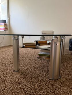 Glass coffee table