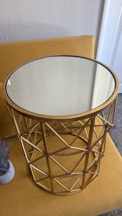 Mirrored Glass Top Nesting Table