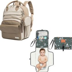 KeaBabies Diaper Bag Backpack and Portable Diaper Changing Pad 