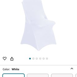 White 10PCS Stretch Folding Spandex Chair Covers for Banquets, Weddings, Party and Celebration