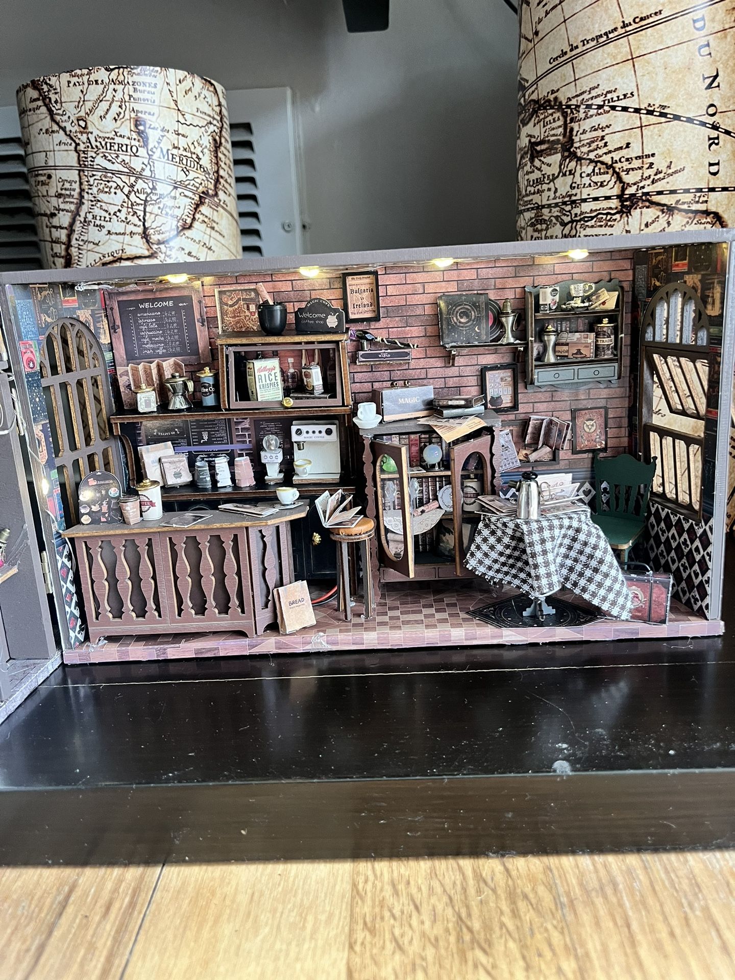 Miniature Cafe Shop Scene