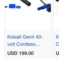Kobalt Trimmer And Blower Combo