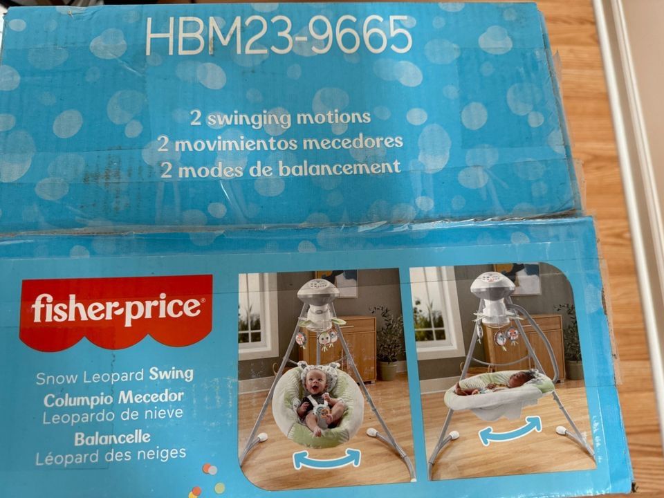 Fisher-Price Snow Leopard Dual Motion Swing with Sounds & Motorized Mobile
