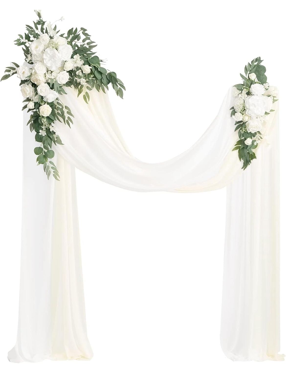 Ling's moment Artificial Wedding Arch Flowers Kit - New In Box