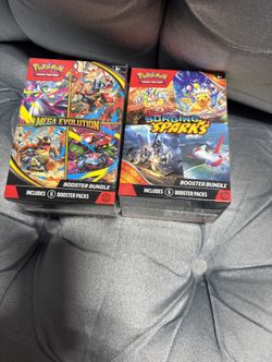 Pokémon Booster Bundles – Mega Evolution & Surging Sparks (Sealed)