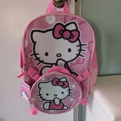Hello Kitty Backpack W/ Lunch Bag