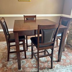 Brand New Dark Brown Solid Wooden Dining Table Set With 4 Chairs | Pay After Delivery 🚚 
