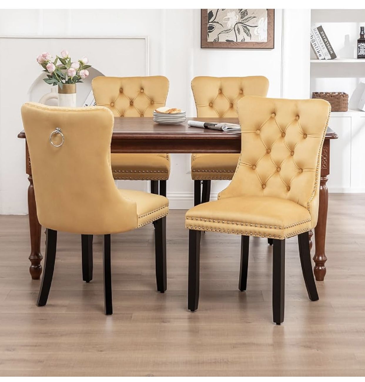 Tufted Dining Chairs Set Of 4 New