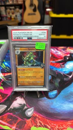 PSA 10 2025 POKEMON DRI EN ROCKET’S TYRANITAR POKÉMON CENTER EXCLUSIVE 