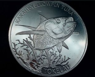 1 oz silver yellow fin tuna coin TOKELAU