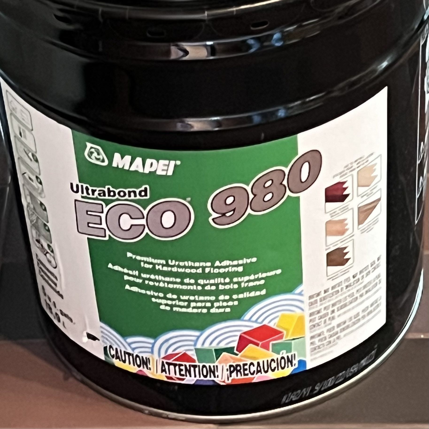 Eco 980 premium adhesive for hardwood floors.