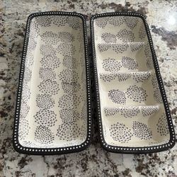 ceramic serving trays / appetizer platters