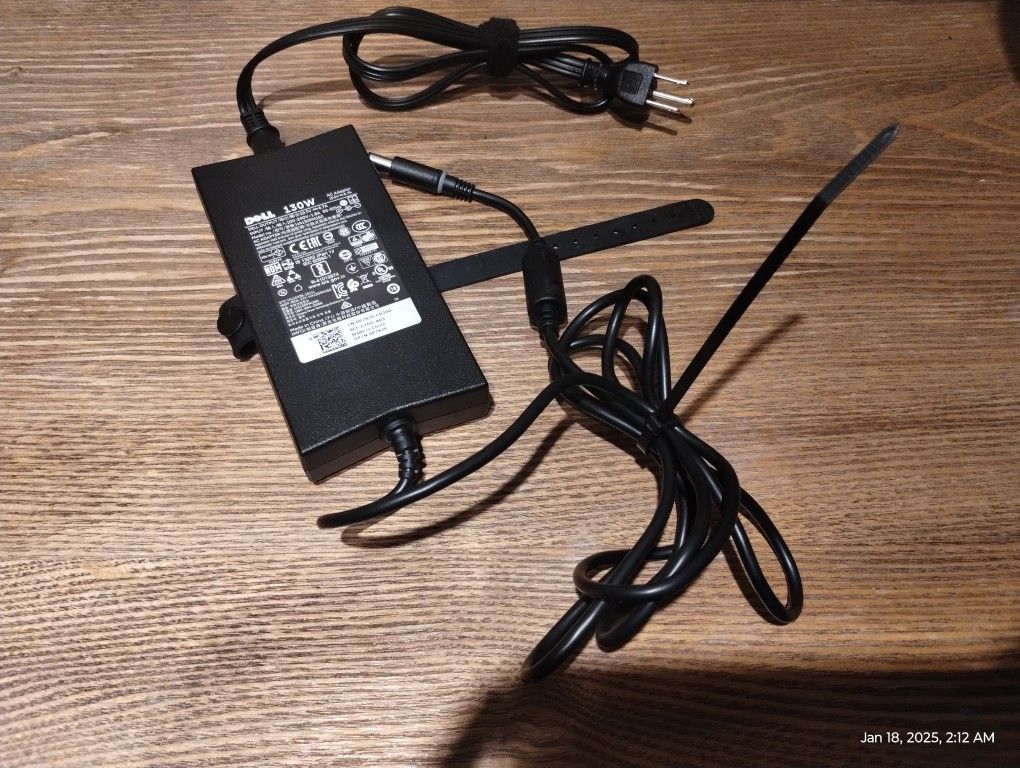 Dell 130 W AC Adapter w/Power Supply Cord | Dell 130W 7.4mm AC Adapter | Model No. HA130PM160
