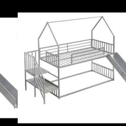 Twin Bed With Slide And Mattress Included