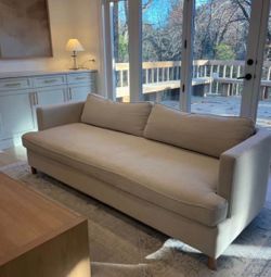 Lulu & Georgia Belmont Sofa Couch by Ginny Macdonald – 82” – Beige Flax – Like New