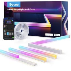 Govee RGBIC LED Strip Lights 16.4ft with Covers, Smart LED Lights for Bedroom Work with Alexa and Google Assistant, LED Diffuseri New Open Box