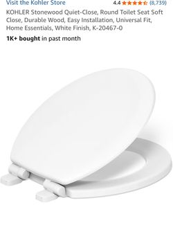 New Kohler toilet seat