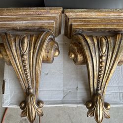 Antique Wall Shelf Sconces By Bombay Co. 